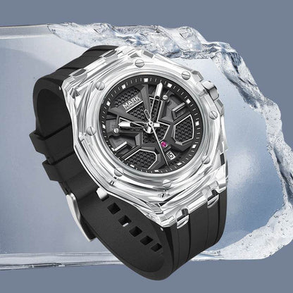 Buy Center Luminous Waterproof Quartz Watch - Stylish Acrylic & Silicone - Buy Center