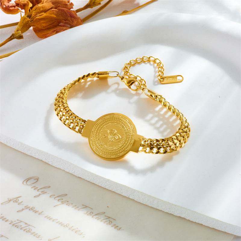 Buy Center Personalized Geometry Bracelet - Unique Bird & Sun Design - Buy Center