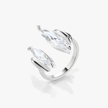 Elegant U-Shaped Zircon Ring - Stylish Design for Every Occasion - Buy Center