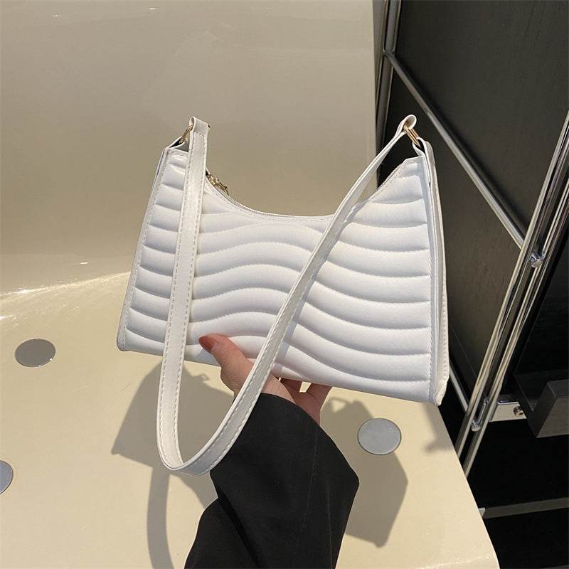 Buycenter Simple Textured Underarm Bag - Durable PU, Urban Chic Design - Buy Center