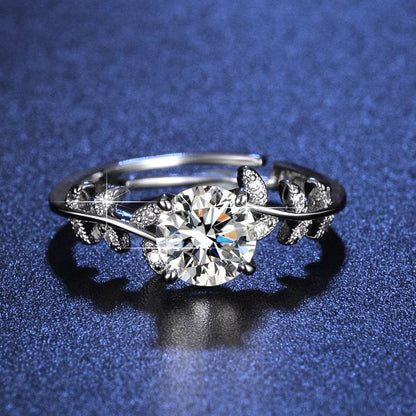 BuyCenter Japanese Style White Copper Laurel Ring - Adjustable Women's Jewelry - Buy Center