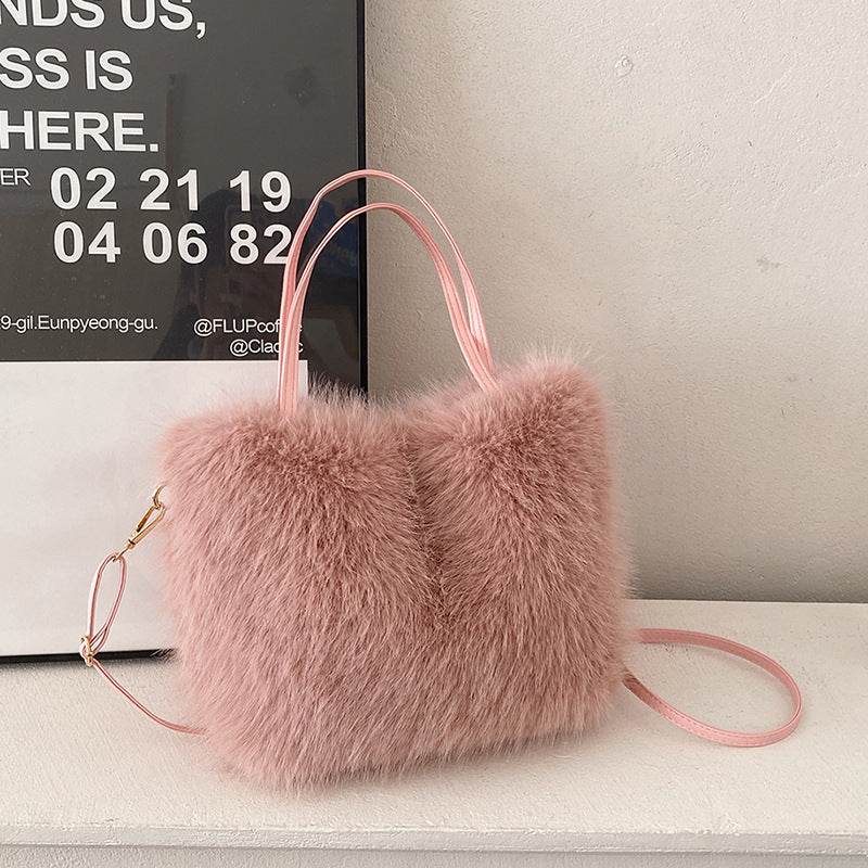 Furry Pearl Crossbody Bag - Plush Handbag in 4 Trendy Colors - Buy Center