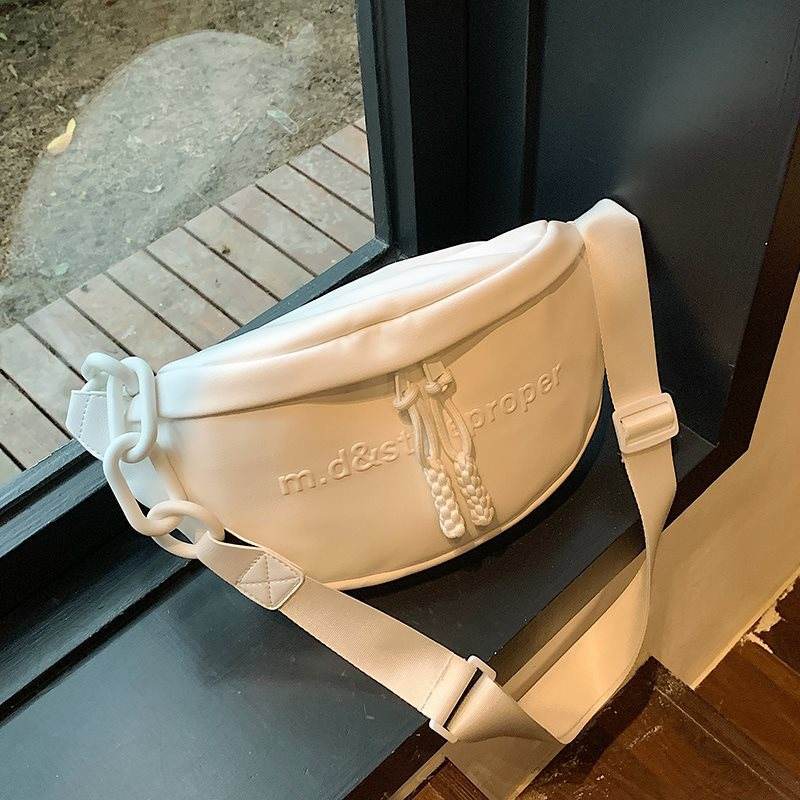 Buycenter Women's White Chest Bag - Casual Crossbody Shoulder Style - Buy Center