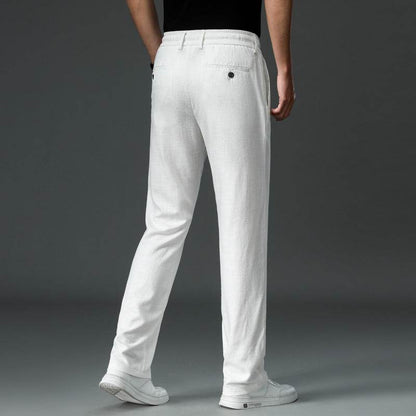 Summer Thin Cotton-Linen Trousers - Breathable Loose-Fit White Pants - Buy Center