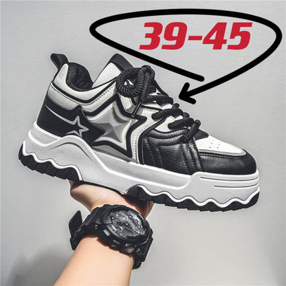 Trendy Men's Casual Shoes - Stylish Color Match with Chunky Heel Design - Buy Center