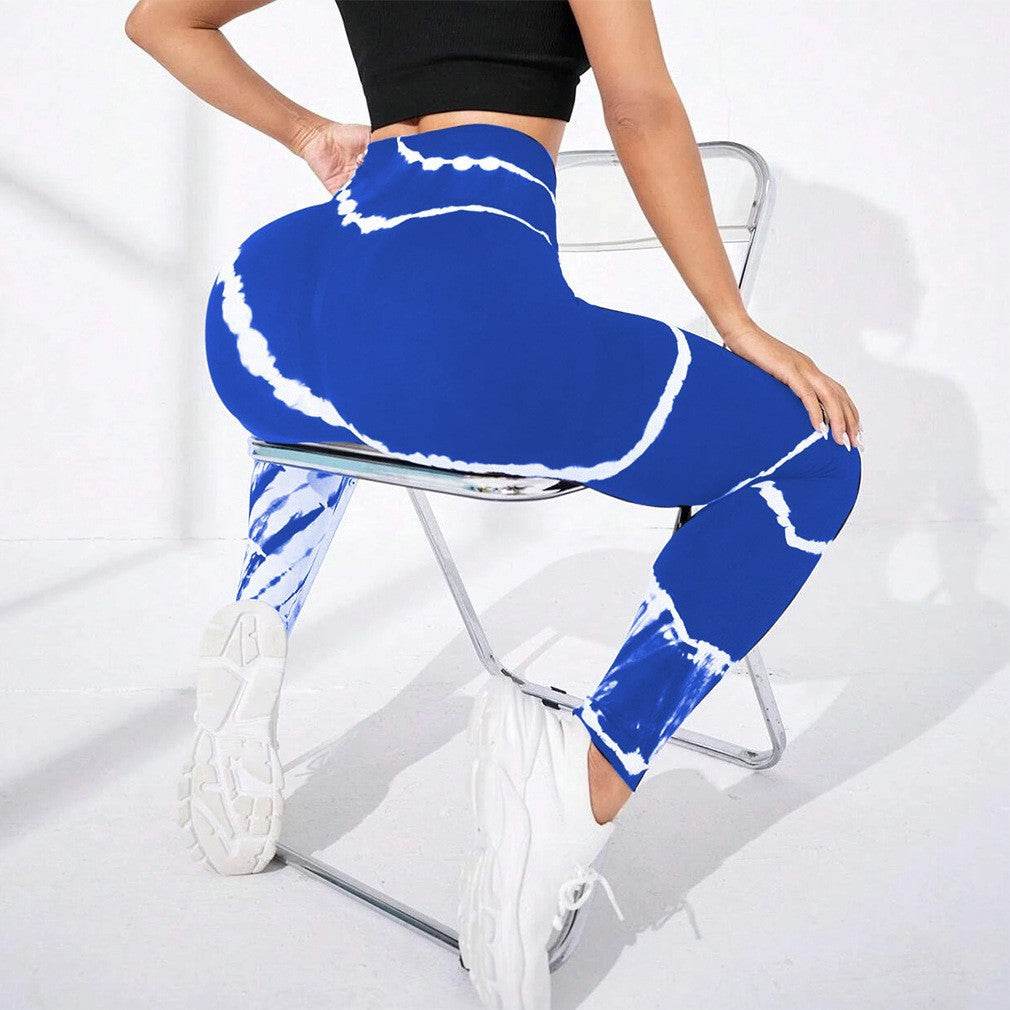 Buycenter Tie-Dye Stripes Yoga Pants – Seamless, Hip Lifting Sport Wear - Buy Center