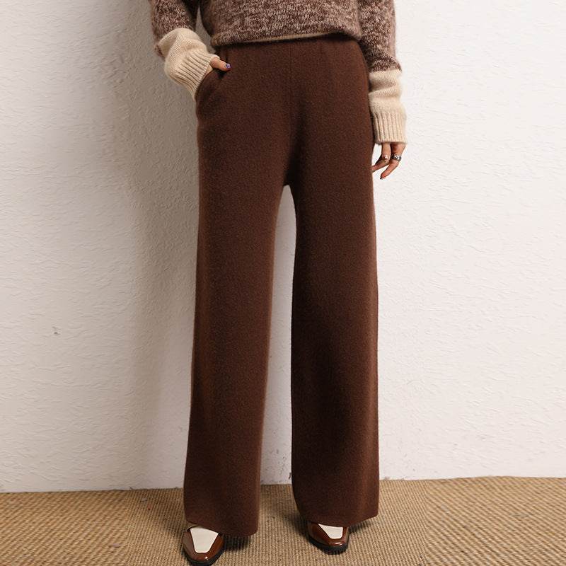 Women's High Waist Wide Leg Pants - Stylish Velvet Casual Fashion 2025 - Buy Center