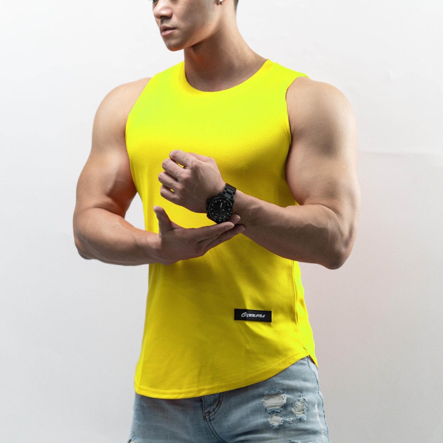 Buycenter Men's Ice Silk Sport T-shirt - Versatile Summer Vest in Various Colors - Buy Center