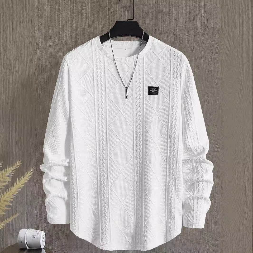 Japanese Retro Men's Pullover Sweater - Casual Long Sleeve, Loose Fit - Buy Center