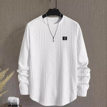 Japanese Retro Men's Pullover Sweater - Casual Long Sleeve, Loose Fit - Buy Center