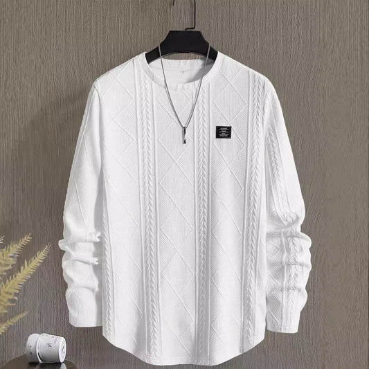 Japanese Retro Men's Pullover Sweater - Casual Long Sleeve, Loose Fit - Buy Center