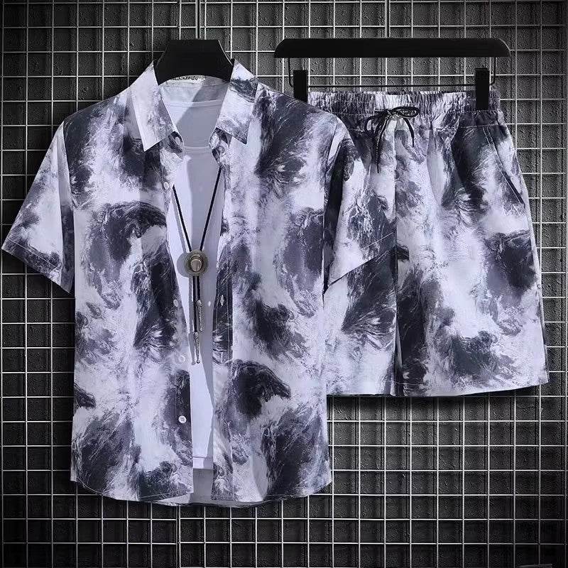 Men's Quick-Drying Floral Beach Suit - Loose Fit, Stylish Summer Set - Buy Center
