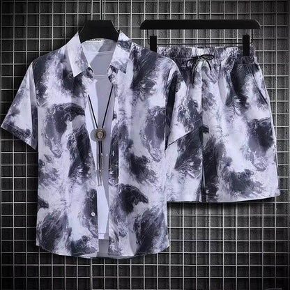 Men's Quick-Drying Floral Beach Suit - Loose Fit, Stylish Summer Set - Buy Center