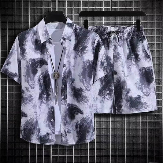 Men's Quick-Drying Floral Beach Suit - Loose Fit, Stylish Summer Set - Buy Center