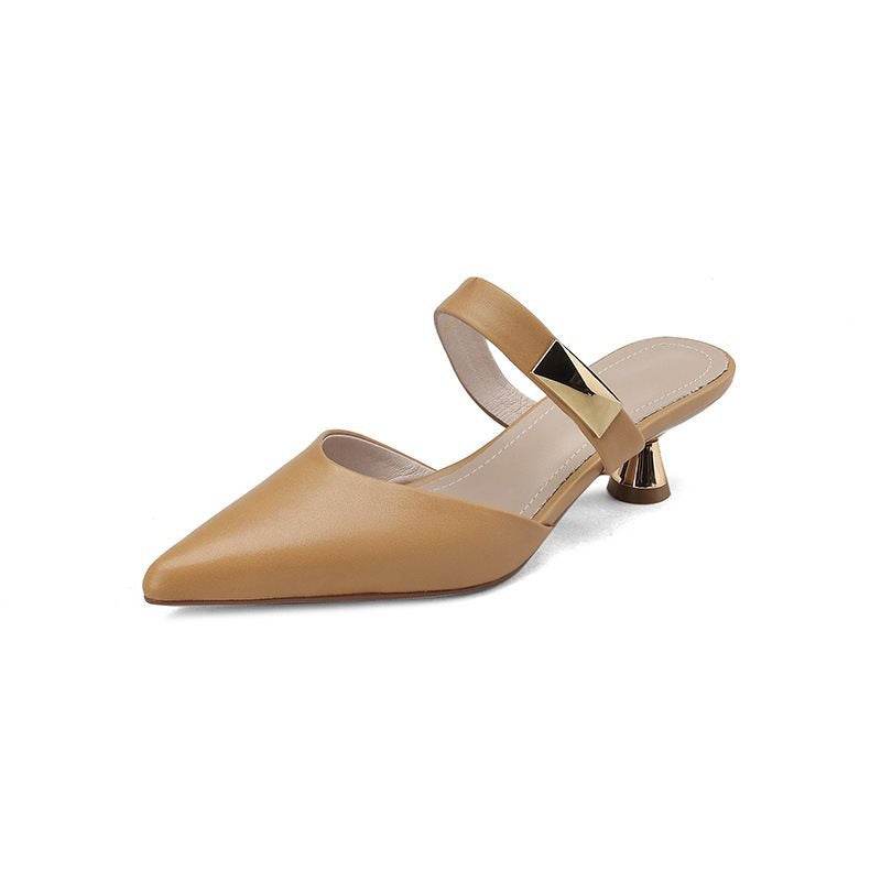 Buycenter Trendy Pointed-Toe Mules - Stylish High Heel Slippers for Women - Buy Center