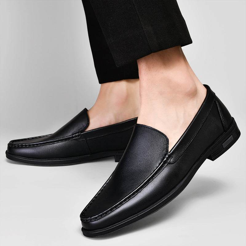 Authentic Leather Loafers - Breathable Slip-On Business Shoes for Men - Buy Center