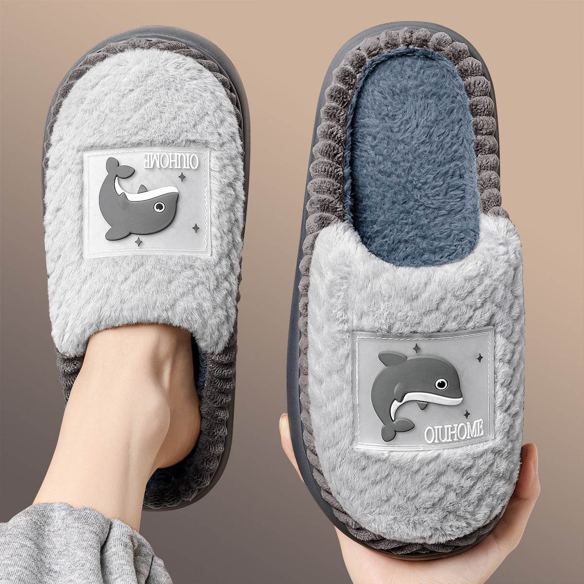 Cozy Non-Slip Fleece-Lined Slippers for Couples - Fluffy Comfort for 2025 - Buy Center