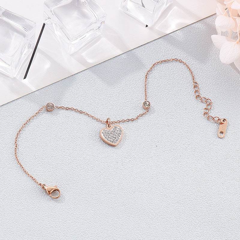 Buy Center Women's Love Heart Bracelet - Stylish Stainless Steel Design - Buy Center