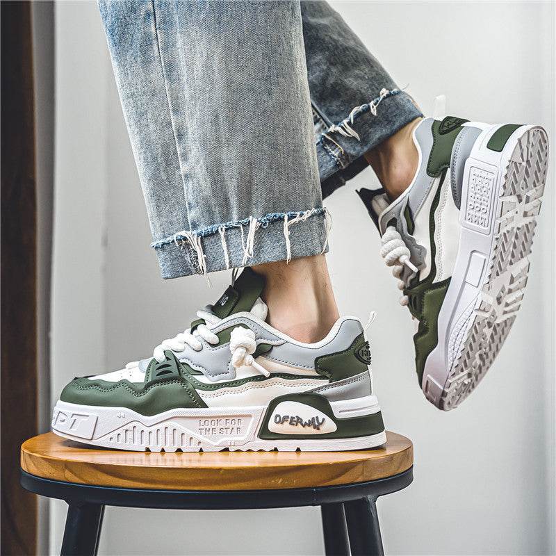 Stylish Men's Platform Sneakers - Breathable Mesh, Trendy Casual Wear - Buy Center