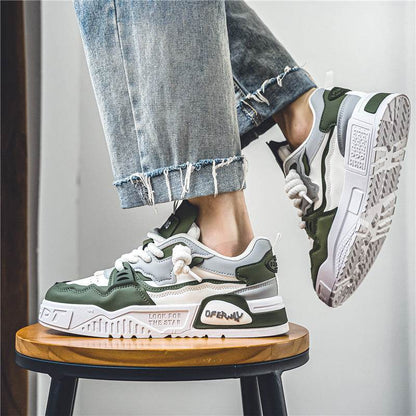Stylish Men's Platform Sneakers - Breathable Mesh, Trendy Casual Wear - Buy Center