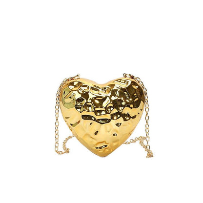 Buycenter Heart-Shaped Acrylic Messenger Bag - Shiny & Trendy Crossbody - Buy Center