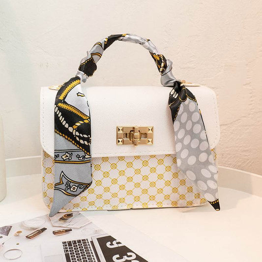 Trendy One-Shoulder PU Tote Bag - Stylish Fashion Scarf Design 2025 - Buy Center