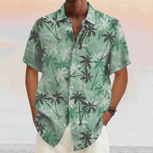 Men's 3D Printed Coconut Tree Shirt - Stylish Casual Top for Everyday Wear - Buy Center