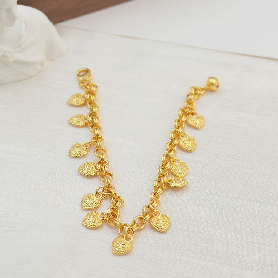 Buy Center Elegant Heart-Shaped Bracelet Set - 12 Stylish Women's Accessories - Buy Center