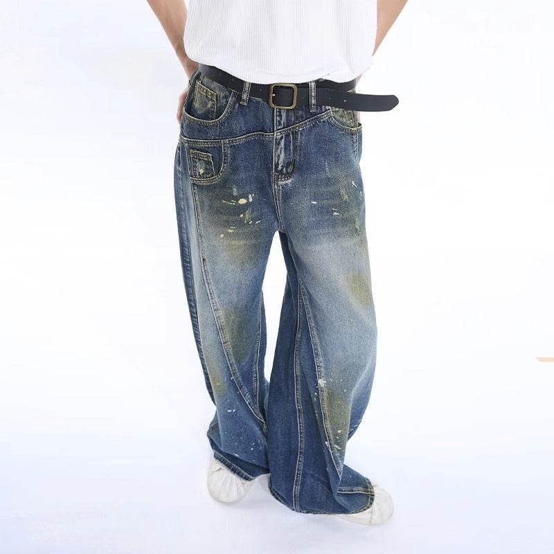 Personalized Three-Dimensional Cut Jeans for Men - Mid Waist & Loose Fit - Buy Center