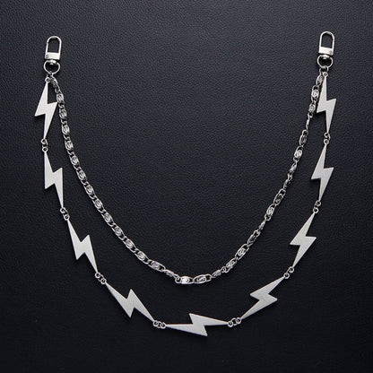 Buycenter Alloy Waist Chain - Lightning Zipper Punk Body Jewelry - Buy Center