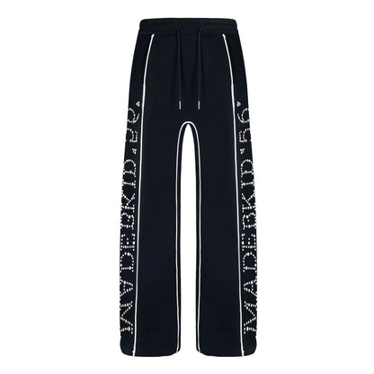 Stylish Casual Sports Pants - Loose Hot Diamond Letter Stripes for Teens - Buy Center