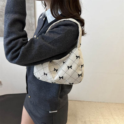 Buycenter Corduroy Fashion Hand Cloth Suitcase - Stylish Gray & Milky White - Buy Center