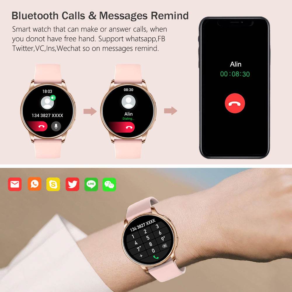 Bluetooth Smart Call Watch - Heart Rate Monitor in Stylish Designs - Buy Center