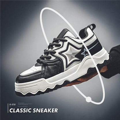 Trendy Men's Casual Shoes - Stylish Color Match with Chunky Heel Design - Buy Center