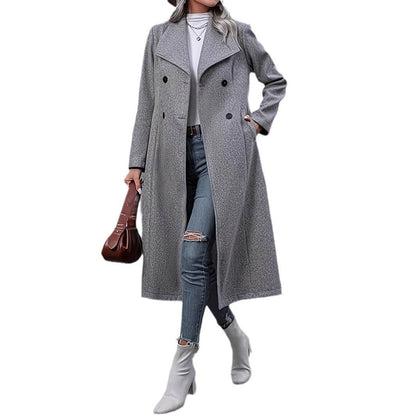 Buycenter Lady Temperamental Overknee Coat - Elegant Trench for Women - Buy Center