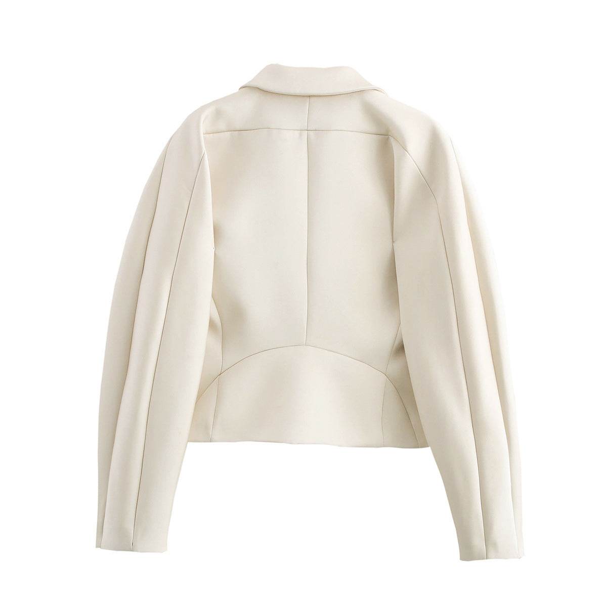 Buycenter Women's Silk Satin Suit Jacket - Stylish One-Button Blazer - Buy Center