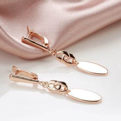 Women's Geometric Copper Earrings - Stylish Pendant Design for 2025 - Buy Center