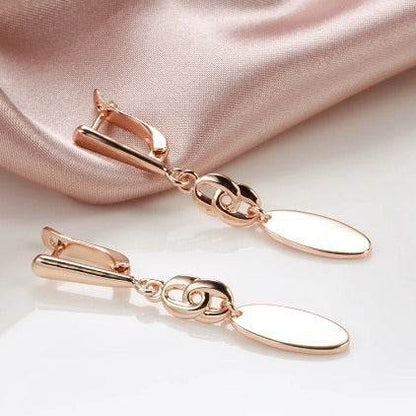 Women's Geometric Copper Earrings - Stylish Pendant Design for 2025 - Buy Center