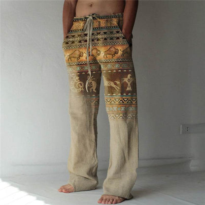 Men's Summer Beach Trousers - Stylish Geometric Patterns for Casual Comfort - Buy Center