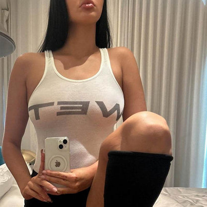 Personality Street Women's Spicy Girl Vest - Gothic Casual Top for 2025 - Buy Center