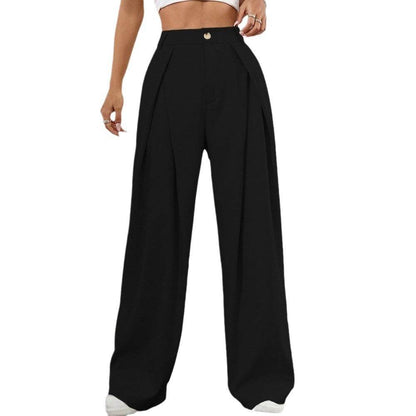Commute Style High Waist Wide Leg Pants - Chic Gray, Comfortable Fit - Buy Center