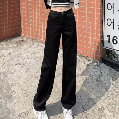 High Waist Wide Leg Jeans - Casual Slim Fit for Retro Style 2025 - Buy Center