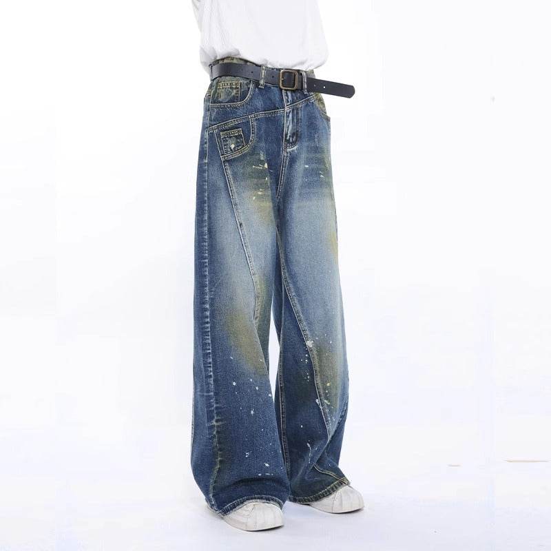 Personalized Three-Dimensional Cut Jeans for Men - Mid Waist & Loose Fit - Buy Center