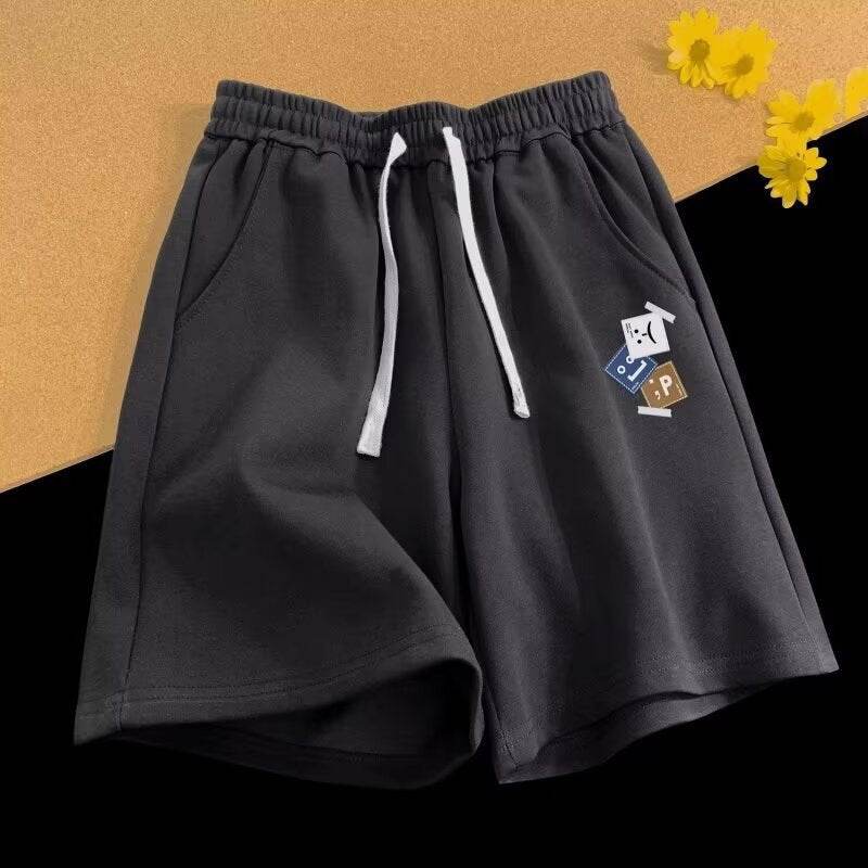 Buycenter Vintage Letter Print Loose Summer Shorts for Men - Stylish & Comfortable - Buy Center