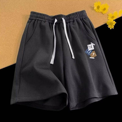 Buycenter Vintage Letter Print Loose Summer Shorts for Men - Stylish & Comfortable - Buy Center