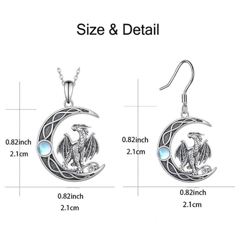 Creative Moon Magic Dragon Pendant - Unisex Necklace for Fashion Lovers - Buy Center