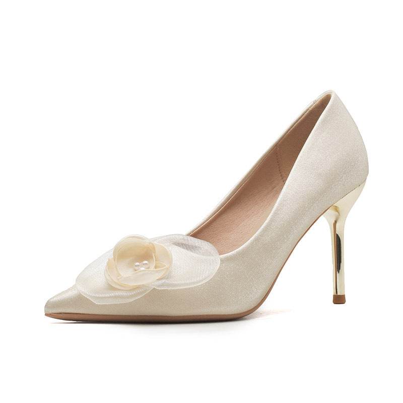 Elegant Stiletto High Heels - Applique Wedding Pumps for Every Occasion - Buy Center