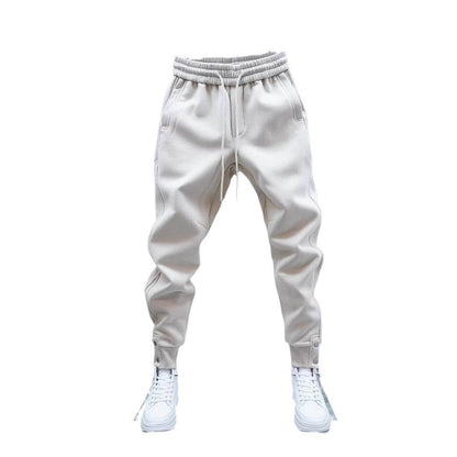 Men's Ankle Banded Slacks - Casual Solid Color Pants for Teenagers - Buy Center