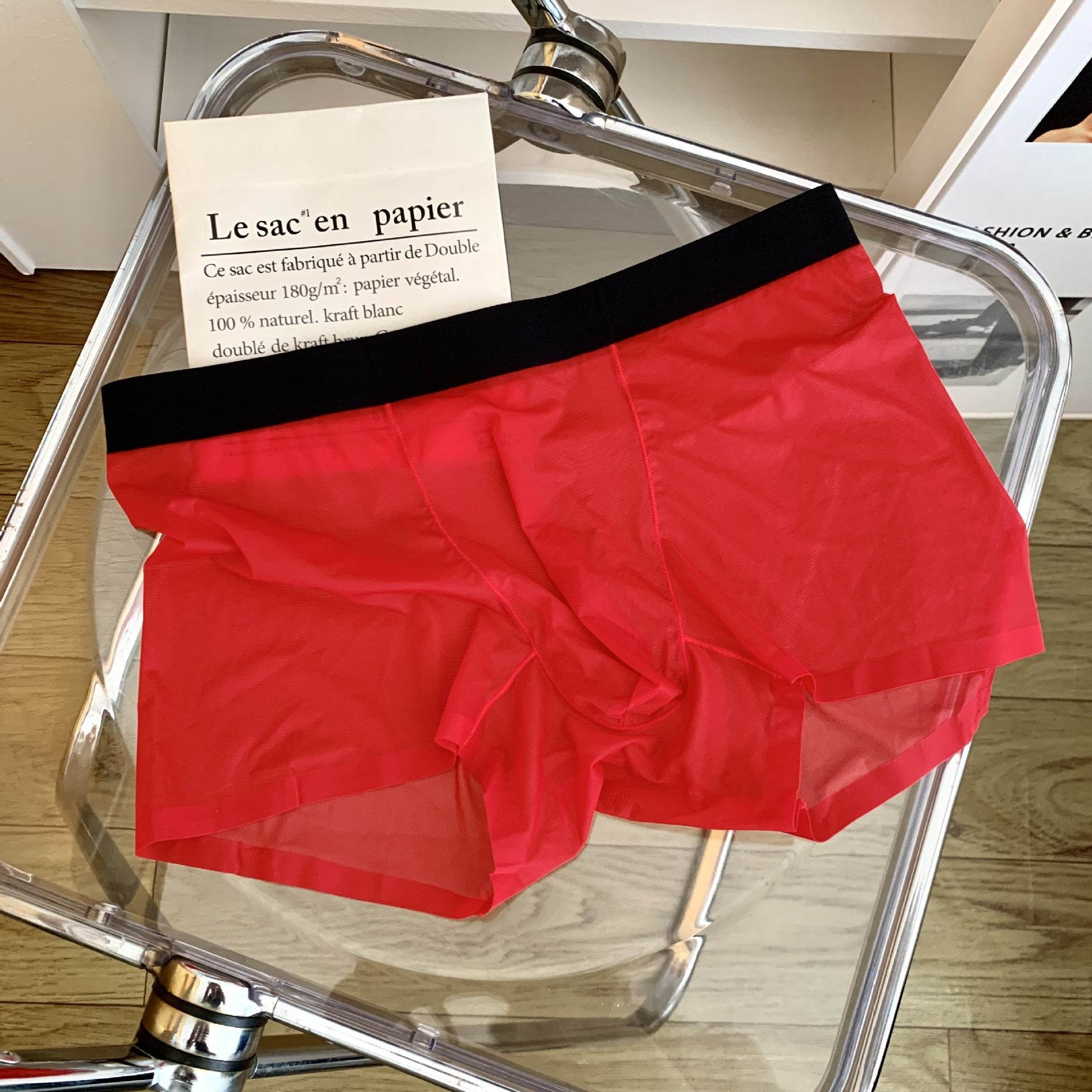 Men's Seamless Ultra-Thin Boxers - 20D Ice Silk, Quick-Drying Comfort - Buy Center