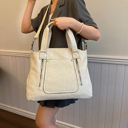 Retro Women's Crossbody Bag - Soft PU One-Shoulder Tote in Stylish Colors - Buy Center